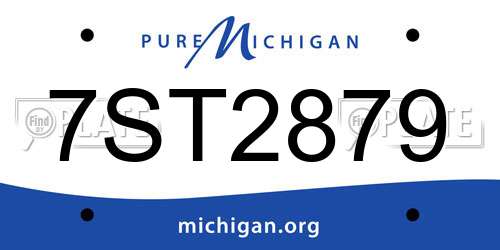 7ST2879 Michigan License Plate