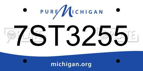 7ST3255 Michigan License Plate