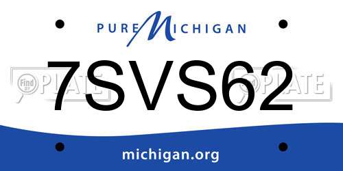 7SVS62 Michigan License Plate