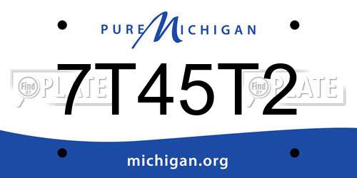 7T45T2 Michigan License Plate