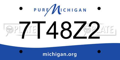 7T48Z2 Michigan License Plate