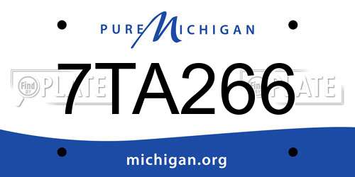 7TA266 Michigan License Plate