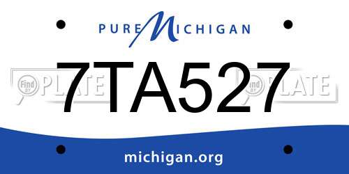 7TA527 Michigan License Plate