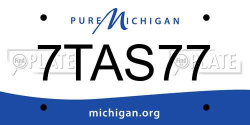 7TAS77 Michigan License Plate