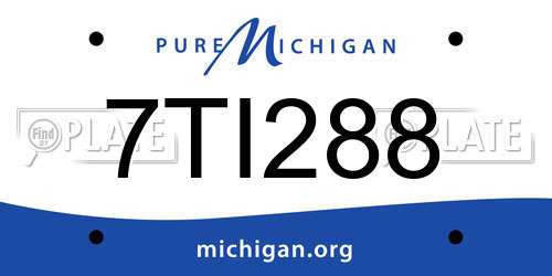 7TI288 Michigan License Plate