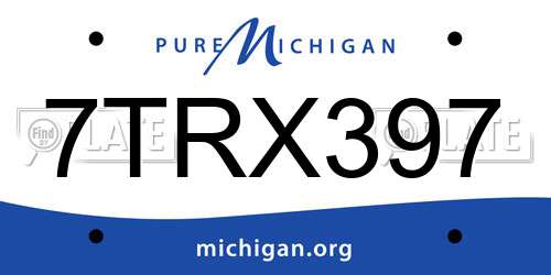 7TRX397 Michigan License Plate
