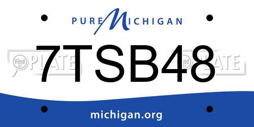 7TSB48 Michigan License Plate