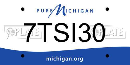 7TSI30 Michigan License Plate