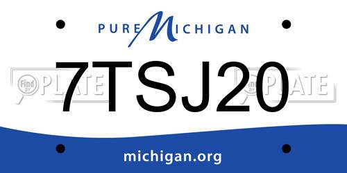 7TSJ20 Michigan License Plate