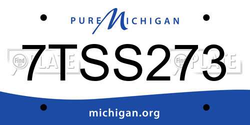 7TSS273 Michigan License Plate