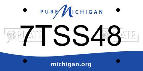 7TSS48 Michigan License Plate