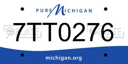 7TT0276 Michigan License Plate