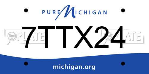 7TTX24 Michigan License Plate