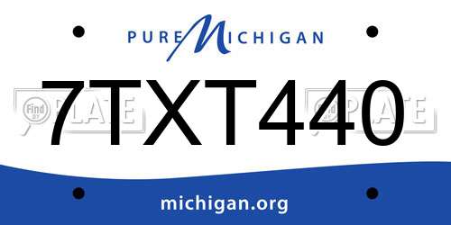 7TXT440 Michigan License Plate