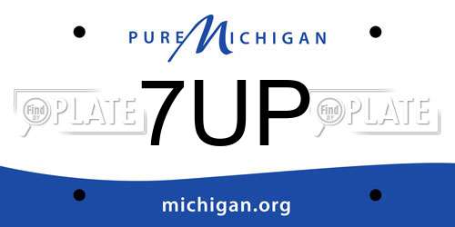 7UP Michigan License Plate