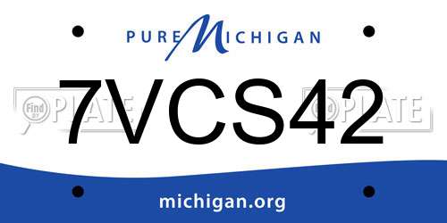 7VCS42 Michigan License Plate