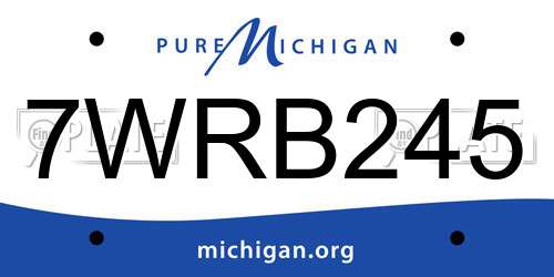 7WRB245 Michigan License Plate