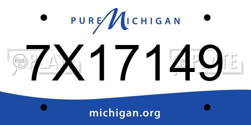 7X17149 Michigan License Plate