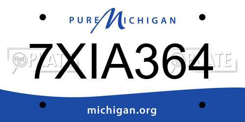 7XIA364 Michigan License Plate