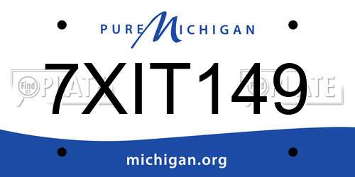 7XIT149 Michigan License Plate