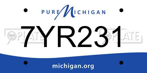 7YR231 Michigan License Plate