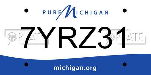 7YRZ31 Michigan License Plate