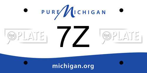 7Z Michigan License Plate
