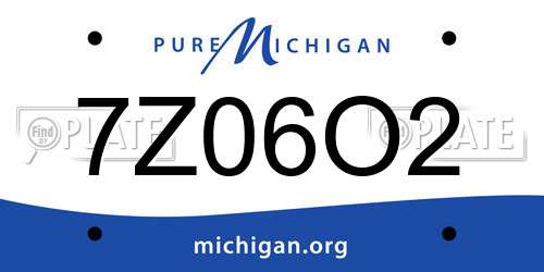 7Z06O2 Michigan License Plate