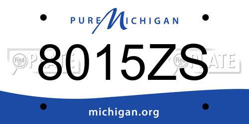 8015ZS Michigan License Plate