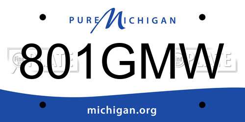 801GMW Michigan License Plate