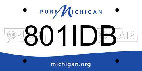 801IDB Michigan License Plate