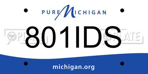 801IDS Michigan License Plate