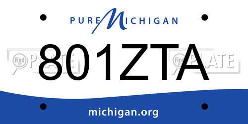 801ZTA Michigan License Plate