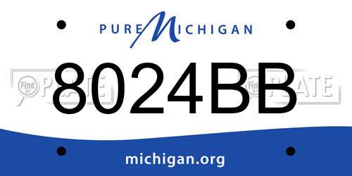 8024BB Michigan License Plate