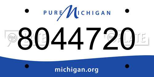 8044720 Michigan License Plate