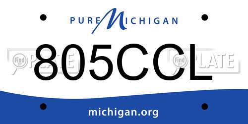 805CCL Michigan License Plate
