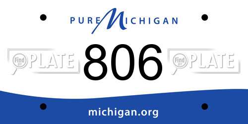 806 Michigan License Plate