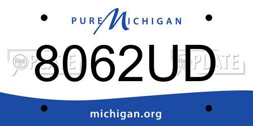8062UD Michigan License Plate