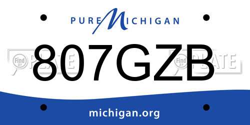 807GZB Michigan License Plate