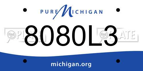 8080L3 Michigan License Plate