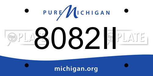 8082II Michigan License Plate