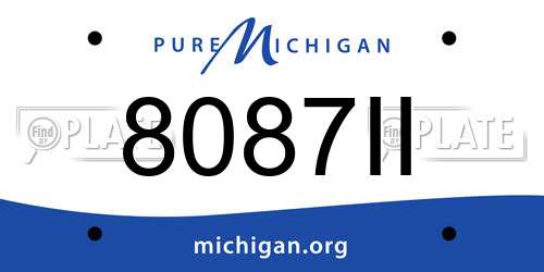 8087II Michigan License Plate