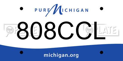808CCL Michigan License Plate
