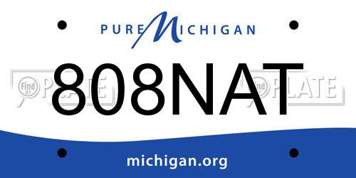808NAT Michigan License Plate