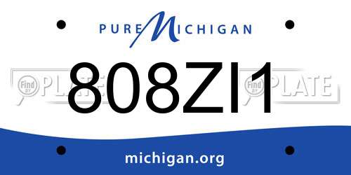808ZI1 Michigan License Plate