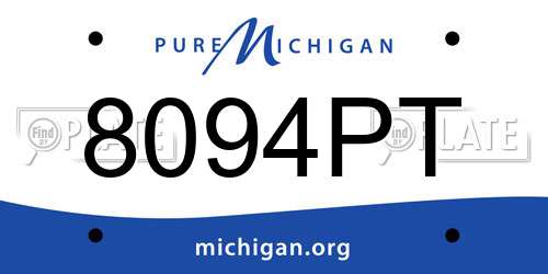 8094PT Michigan License Plate