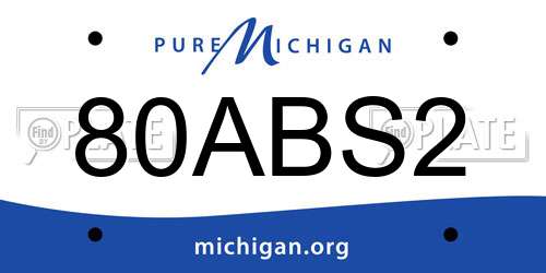 80ABS2 Michigan License Plate