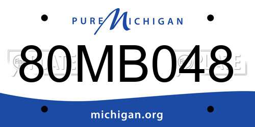 80MB048 Michigan License Plate