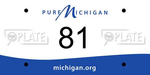 81 Michigan License Plate