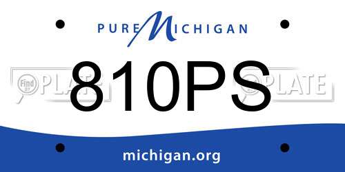 810PS Michigan License Plate